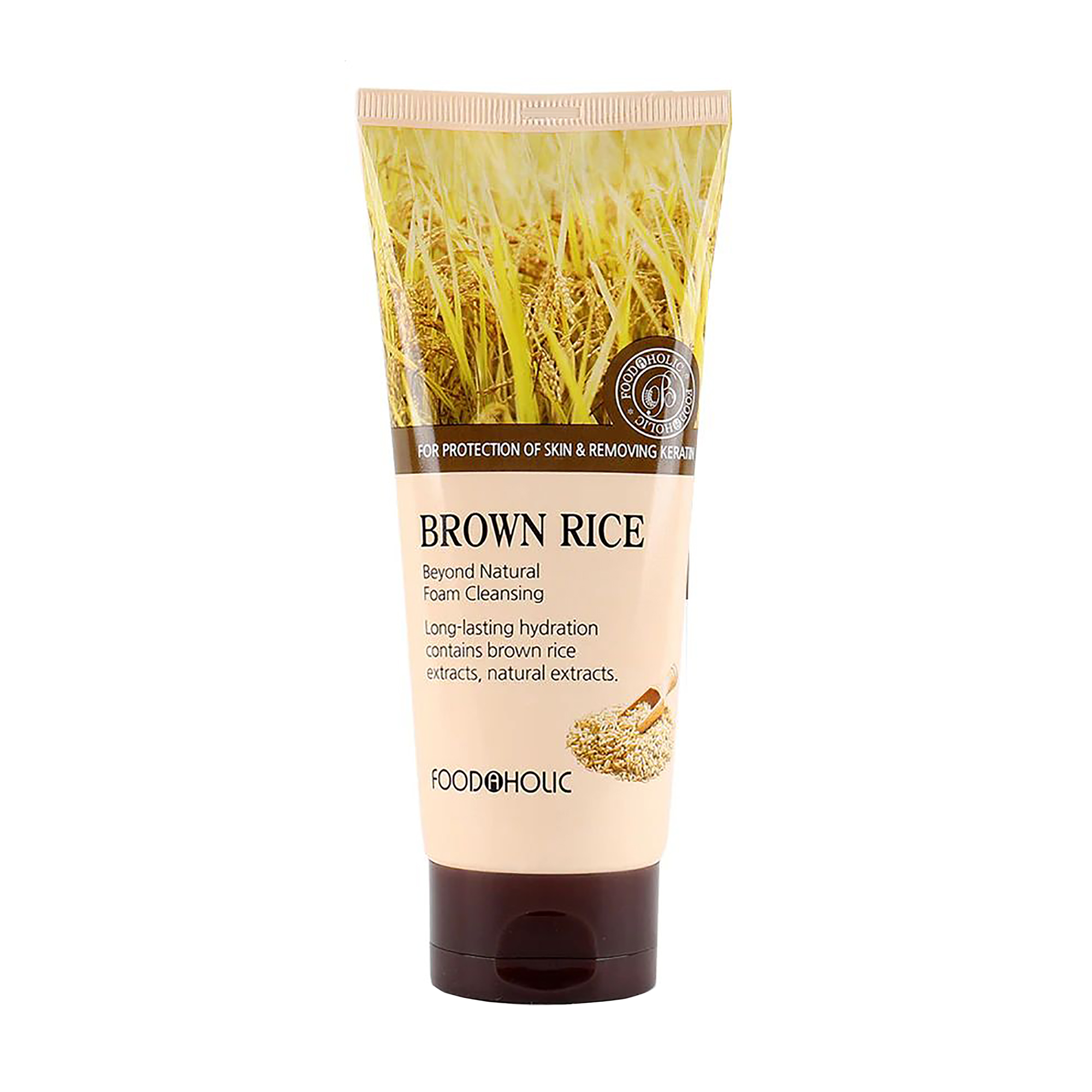Відлущувальна пінка для вмивання Food A Holic Brown Rice Beyond Natural Foam Cleansing з екстрактом коричневого рису, 150 мл